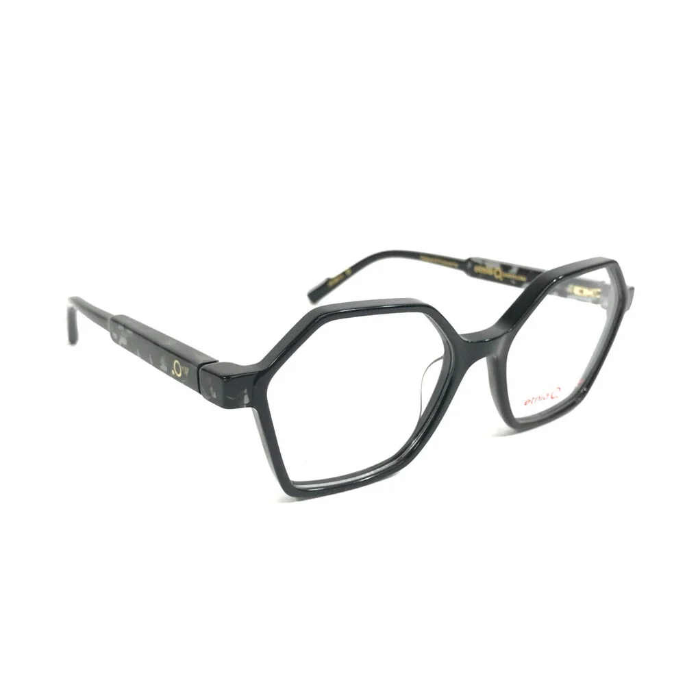 Etnia Barcelona Eyeglasses Frames XYLO BK Black Geometric Hexagonal 51-16-135